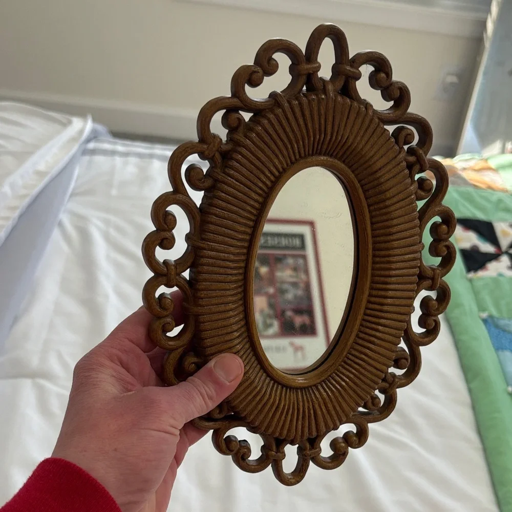 American Vintage Brown Ornate Wall Mirrors